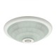 RAPS Stropní svítidlo, PIR senzor pohybu úhel 150°, dosah 8m, čas 8s-8min, soumr 5lx-2000lx, kov, bílá, difuzor sklo opál, pro žárov 2x40W, E27, 230V, IP20, d=300mm, h=95mm