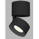 KLIP ON LED 11W Stropní přisazené bodové svítidlo, nastavitelný směr svícení, těleso hliník, povrch černá/černá, LED 1x11W, 770lm, teplá 3000K, Ra80, stmív DALI/PUSH, 230V, IP20, rozměry d=77mm, výška: 98,5mm