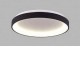 BELLA SLIM Stropní svítidlo, těleso hliník, povrch černá, difuzor plast opál, LED 38W, 2660lm, TW Tunnabe white CCT teplá 3000K, neutrální 4000K, stmív. DALI, 230V, IP20, rozměry d=480mm, h=60mm.
