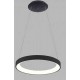 BELLA SLIM Závěsné svítidlo, těleso hliník, povrch černá, dif plast opál, LED 48W, 3360lm, TW Tunnabel white CCT teplá 3000K/neutr 4000K, stmív. DALI, 230V, IP20, d=580mm, h=35mm, vč záv lanka h=2500mm