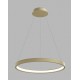 CIRO Závěsné svítidlo, hliník, zlatá, dif. plast opál, LED 40W, 2800lm, TW nast.teplota CCT teplá 3000K-neutrální 4000K, stmív. DALI, 230V, IP20, tř.1, rozměry d=600mm, vč závěs lank l=2500mm, lze zkr.