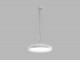MOON 40 P/N-Z, W Závěsné svítidlo, hliník, bílá, difuzor plast opál, LED 36W, 2800lm, přepínatelná teplota CCT teplá 3000K-neutrální 4000K, Ra90, 230V, IP20, d=400mm, h=70mm, závěs l=2500mm
