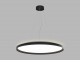 MOON 80 P/N-Z, B Závěsné svítidlo, hliník, černá, difuzor plast opál, LED 88W TW nastavitelná teplota CCT teplá 3000K-neutrální 4000K, Ra90, stmív DALI/PUSH, 230V, IP20, d=800mm, h=70mm, závěs l=2500mm