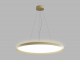 MOON 80 P/N-Z, G Závěsné svítidlo, hliník, zlatá, difuzor plast opál, LED 88W TW nastavitelná teplota CCT teplá 3000K-neutrální 4000K, Ra90, stmív ZigBee, 230V, IP20, d=800mm, h=70mm, závěs l=2500mm
