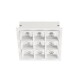 CELLULAR LED 9 Stropní, vestavné, bodové svítidlo, těleso kov, povrch bílá, komínek bílá, LED 20W, teplá 2700K, 1000lm, vyzař. úhel 34°, Ra90, 700mA, UGR<13, IP20, 100x100x50mm