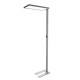 Stehleuchte Stojací lampa, těleso hliník, povrch šedostříbrná, dif plast opál, LED 80W, 6700lm, teplá 3000K, UGR<19, vyzař úhel 90°, dotyk stmívač, Ra80, 230V, IP20, 310x1950x610mm, svítí nahoru/dolů