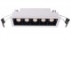 CETI 5 Stropní, vestavné, bodové, svítidlo, těleso hliník, rámeček bílá, komínek černá, LED 10W celkem, teplá 2900K, 1545lm, vyz. úh. 45° Ra80, 700mA, tř.3, rozměry 137x44x52mm, stř. životnost 30.000 hod