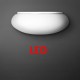 DAPHNE II LED IP44 Stropní svítidlo, základna kov, povrch bílá, difuzor sklo triplex opál mat, LED 25,2W, teplá 3000K, 3900/	2720lm, 230V, do koupelny IP44, zař.tř.1, rozměry A=450mm, B=180mm