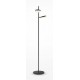 JANITO FL 12W Stojací lampa, nastav směr svícení, těleso kov, povrch černá, difuzor plast opál, LED 12W, teplá 3000K, 1000lm, stmívatelná, 230V, IP20, tř.2, rozměry d=250mm, h=1450mm.