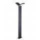 PARK Sloupkové svítidlo, základna hliník, povrch tmavě šedá, LED 2x6W, teplá 3000K, 320lm, 230V, IP54, rozměry 1250x2200x8000mm, svítí dolů
