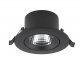 REGINAS LED 15W, IP20 Stropní, podhledové bodové svítidlo, výklopné 30°, těleso plast, povrch černá, difuzor plast čirý, LED 15W, neutrální 4000K, 1100lm, Ra80, 230V, IP20, tř.2, rozměry d=140mm, h=75mm, otvor d=125mm