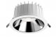 TLIAS LED 40W, IP44/IP22 Stropní, podhledové bodové svítidlo, těleso plast, povrch bílá vně stříbrná, difuzor plast čirý, LED 40W, 4000K, 2700lm, vyzař úhel 65°, Ra80, 230V, IP44/IP20, tř.1, d=222mm, h=114mm, otvor d=190mm