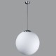 ADRIA P5, LED-5L07C10Z11/099/a5 NB DALI 4000 Závěsné svítidlo koule, základna kov, povrch nerez broušená, difuzor sklo opál, LED 48W, 8070/7180lm, neutrální 4000K, Ra80, stmívání DALI, 230V, IP40, sklo d=600mm, trubk záv l=1000mm