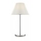 SOFT 1X15W E27 stolní Stolní dekorativní lampa, materiál kov, povrch chrom, stínítko bílá, pro žárovku 1x15W, E27, 230V, IP20, tř.2, rozměry d=330mm, h=540mm