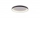 ENIM 48W Tuya WiFi CCT Stropní svítidlo, kov, černá, dif. plast opál, LED 48W, smart Tuya, WiFi, nastav. teplota CCT teplá 3000K-denní 6500K, stmív. dálk. ovl. (součástí), Ra80, 230V, IP20, rozměry d=580mm, h=60mm.
