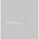 EVOCO 36W+11W Závěsné svítidlo, těleso hliník, bílá, difuzor plast opál, LED 36W+11W, 2520lm+950lm, teplá 3000K, Ra80, URG<19, 230V, IP20, rozměry 1130x50mm, vč závěs lanka l=2000mm, lze zkr, svítí nahoru/dolů.