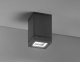 PENDO Stropní přisazené bodové venkovní svítidlo, těleso kov, povrch grafitově černá, kryt sklo, pro žárovku 1x35W, GU10, 230V, IP44, rozměry 90x90x100mm.