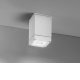 PENDO Stropní přisazené bodové venkovní svítidlo, těleso kov, povrch bílá mat, kryt sklo, pro žárovku 1x35W, GU10, 230V, IP44, rozměry 90x90x100mm.