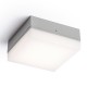 SPECTACLE Stropní svítidlo, venkovní, základna hliník, povrch šedostříbrná, difuzor plast opál, LED 5W, teplá 3000K, 350lm/cca 20W žár., 230V, do koupelny IP54, tř. 1, rozměry 140x140mm, h=35mm