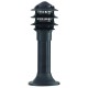 PAGODA Sloupkové venkovní svítidlo, základna hliník, těleso hliník, povrch lak černá mat, krycí sklo čiré, pro žárovku 1x10W, E27, 230V, IP44, tř.1. rozměry d=170mm, h=450mm