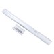 WL912 Svítidlo s PIR senzorem pohybu pro osvětlení skříně, základna kov, povrch bílá, difuzor plast opál, LED 2,5W, 200lm, teplá 3000K, baterie 3,7V, IP20, rozměry l=310mm, nabíjení USB-C.
