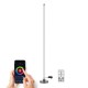 LED smart lampa Stojací lampa, těleso kov, povrch černá, dif plast opál, Smart, Tuya, WiFi, LED 18W, 550lm, teplá 3000K, dálk. ovl. (součástí) stmívatelné, RGB, Ra80, 230V, IP20, rozměry d=155mm, h=1480mm.