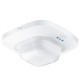 STE-IR-QUATRO PIR - kvalitní stropní vestavný detektor přítomnosti, záběr 360°/180°, dosah 4/4m, čas sepnutí 30s-30min, soumrak 10-1000lx, DALI, max.2000W, teplotní rozmezí -25/+55°C, 230V, IP20, 120x120x76mm