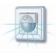 IR180UP 180°, 200W/1000W do KU68 Nástěnný senzor pohybu bílý do instalační krabice KU68, záběr 180°, dosah 8m, spín výkon max.200W, 230V, čas zapnutí 5s-30min, aktiv soumrak 2-1000lx, IP20,