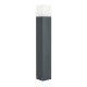 BUDY PLUS S Sloupkové venkovní svítidlo, těleso hliník, povrch šedočerná, difuzor plast opál, pro žárovku 1x20W, E27, 230V, IP44, rozměry 700x100x100mm
