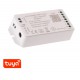 SMART WiFi Tuya driver RGBW-CCT 12V/192W, 24V/240W LED ovladač přijímač pro řízení RGBW-CCT LED pásků, ovládání telefonem smart systém Tuya, Wifi, 5x3A, 192W/12V, 240W/24V, RGBW-CCT nastav. teplota  stmívání PWM, zap/vyp, IP20, rozměry 100x47x23mm