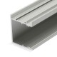 NUPHAR PROFIL 38 WALL 38x33,4mm Nástěnný profil pro LED pásky, materiál hliník, povrch elox šedostříbrný mat, max šířka LED pásků w=30mm, boční úchyt LED pásků, rozměry 38x33,4mm, l=2000mm